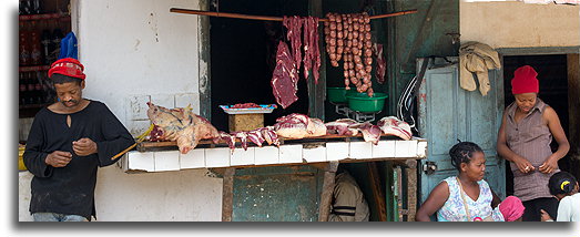 Street Meat Vendor::Central Highlands, Madagascar::