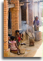 Grinding Rice::Andranovorivato, Madagascar::