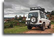 Our rental 1989 Pajero aka Tractor::Central Highlands, Madagascar::