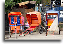 Three Rickshaws::Antsirabe, Madagascar::