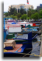Boats at Dock::Male, capital city of Maldives::