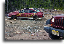 Drifters::I guess this car wreck was left here to warn other drivers::