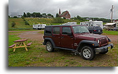 Kemping kamperów w Port Hood::Cape Breton, Nowa Szkocja, Kanada::