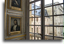 Widok z okna::Pałac wersalski, Francja::