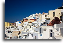 Houses in Oia::Oia, Santorini, Greece::