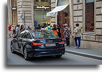 Car with Order’s Registration Plate::Rome, Italy::
