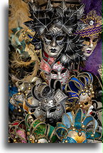 Venetian Carnevale Masks::Venice, Italy::