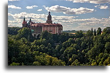 View from south::Książ Castle, Poland::