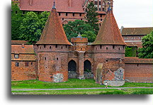 Two Fortification Towers::Malbork, Poland::