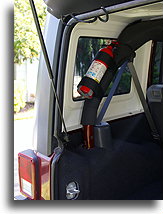 Fire Extinguisher Mount::Rollbar is a convenient storage place for fire extinguisher::