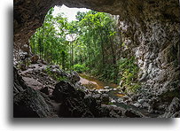 Huge Entrance::Rio Frio Cave, Belize::