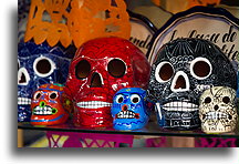 Mexican Painted Skulls::Puebla, Puebla, Mexico::