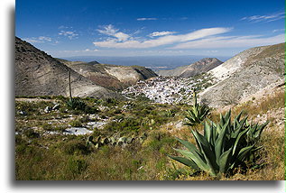 Real de Catorce on the mountain slope::Real de Catorce, San Luis Potosi, Mexico::