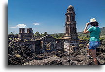 At the Roof Level::San Juan Parangaricutiro, Michoacán, Mexico::