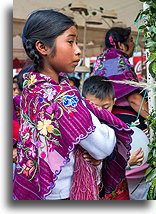 Dziewczynka Majów::San Lorenzo Zinacantán, Meksyk::