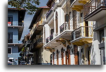 Balconies Above the Street #2::Casco Viejo, Panama::