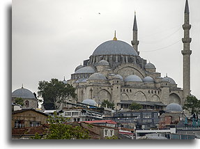 Mosque's Exterior::Suleymaniye Mosque, Istanbul, Turkey::