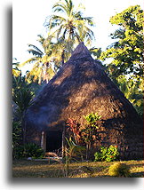 Kanak Hut in Gadji::New Caledonia, South Pacific::