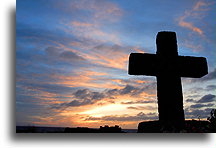 Cross at the Cemetery::Easter Island::