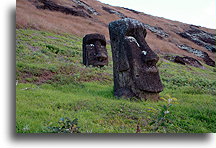 Inside Rano Raraku Crater::Easter Island::