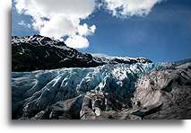 Exit Glacier::Góry Kenai, Alaska::