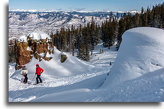 Backcountry Skiing::Aspen Snowmass, Colorado, USA::