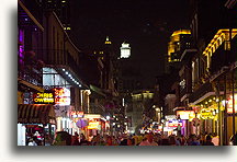 Bourbon Street by Night::New Orleans, Louisiana, United States::