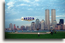 Airship and WTC::New York City, USA::
