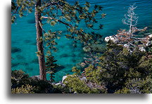 Turkusowo-niebieska woda::Jezioro Tahoe, Nevada, USA::