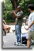 Man with Trumpet::Central Park, New York City, USA::