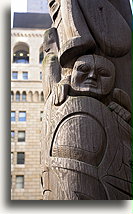Wooden Totem Pole in NYC #2::New York City, United States::