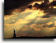 Liberty at Sunset::New York, United States::
