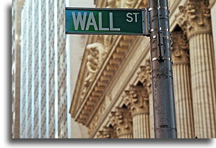 Wall St Sign::New York City, United States::