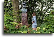 Bust statue of Marie Curie::Cleveland, Ohio, USA::