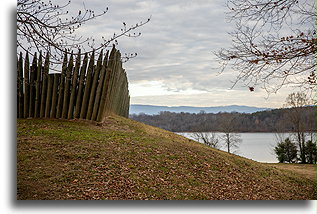 Wooden Palisade #1::Fort Loudoun, Tennessee, USA::
