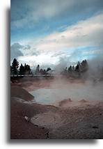 Fountain Paint Pot::Geysers in Yellowstone, United States::