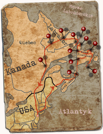 Kraina dorsza - mapa wyprawy