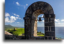 View through the bell tower::Brimstone Hill Fortress, Saint Kitts, Caribbean::