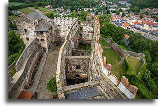 View from the castle hill::Bolków Castle, Poland::