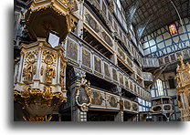 Pulpit and the Galleries::Church of Peace, Jawor, Poland::