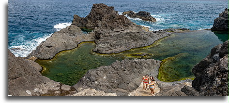 Pool formed by cooling lava::Seixal Natural Pools, Madeira, Portugal::