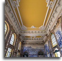 Decorated Ceiling::São Bento Train Station, Porto, Portugal::