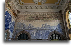 King John I arriving to Porto::São Bento Train Station, Porto, Portugal::