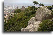 Defensive Wall::Castle of the Moors, Sintra, Portugal::