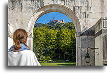 View through the arch::Palacio de Seteais, Sintra, Portugal::